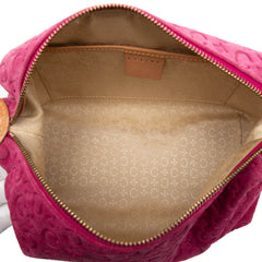 C Macadam Suede Shoulder Bag