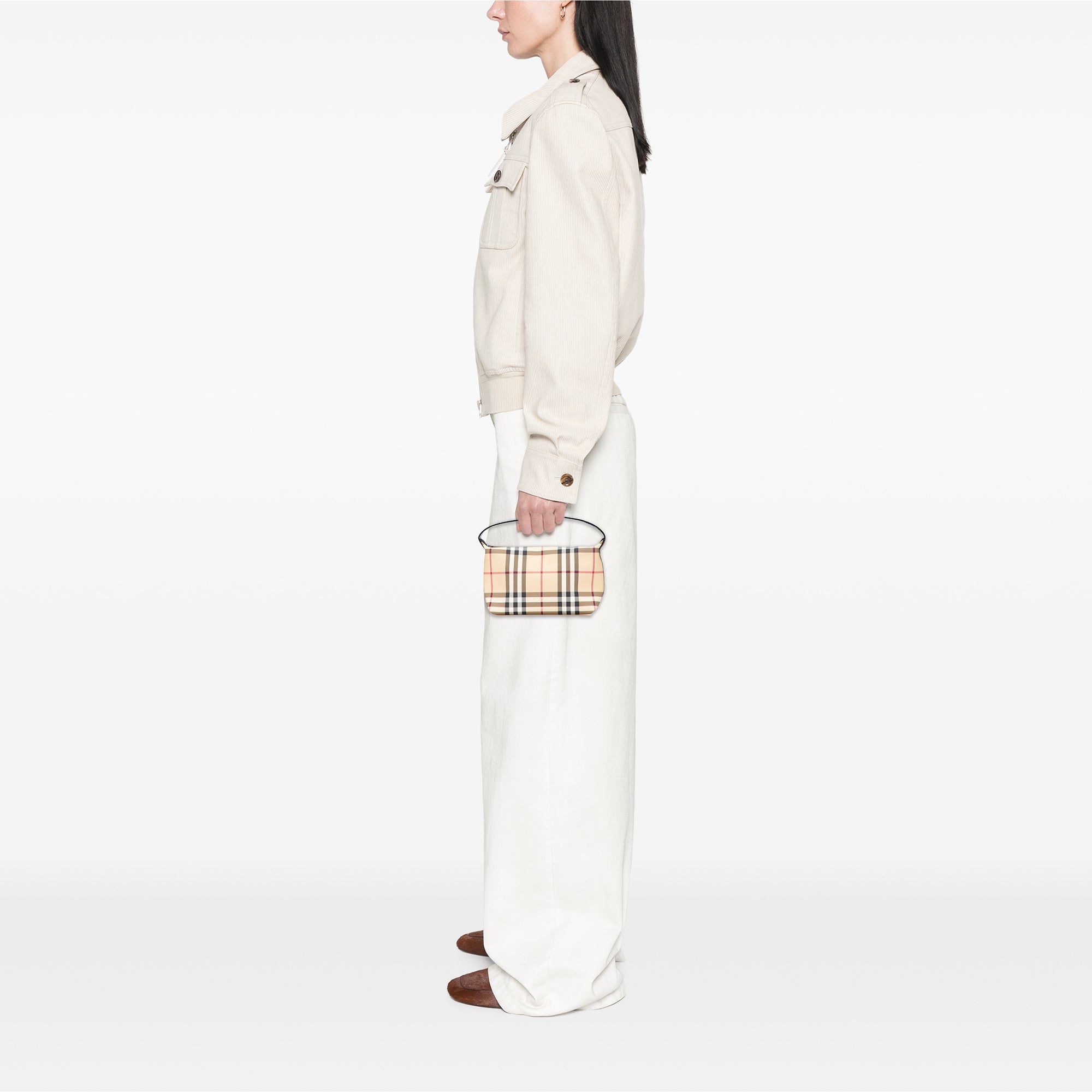 House Check Coated Canvas Handbag