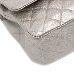 Medium Classic Iridescent Caviar Double Flap