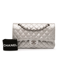 Medium Classic Iridescent Caviar Double Flap