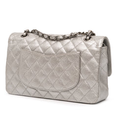 Medium Classic Iridescent Caviar Double Flap