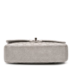 Medium Classic Iridescent Caviar Double Flap