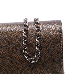CC Metallic Caviar Wallet On Chain