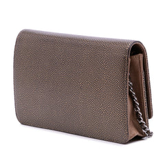 CC Metallic Caviar Wallet On Chain