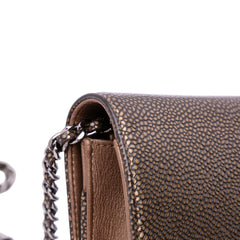 CC Metallic Caviar Wallet On Chain