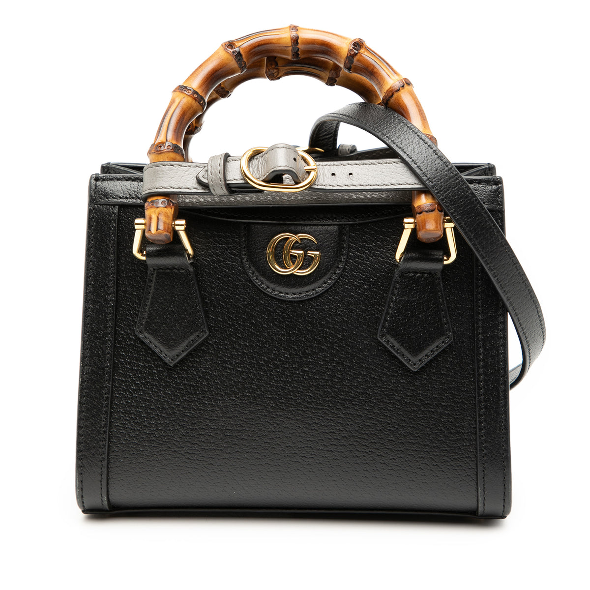 Small Calfskin Bamboo Diana Satchel