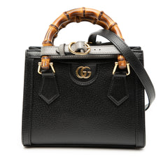 Small Calfskin Bamboo Diana Satchel