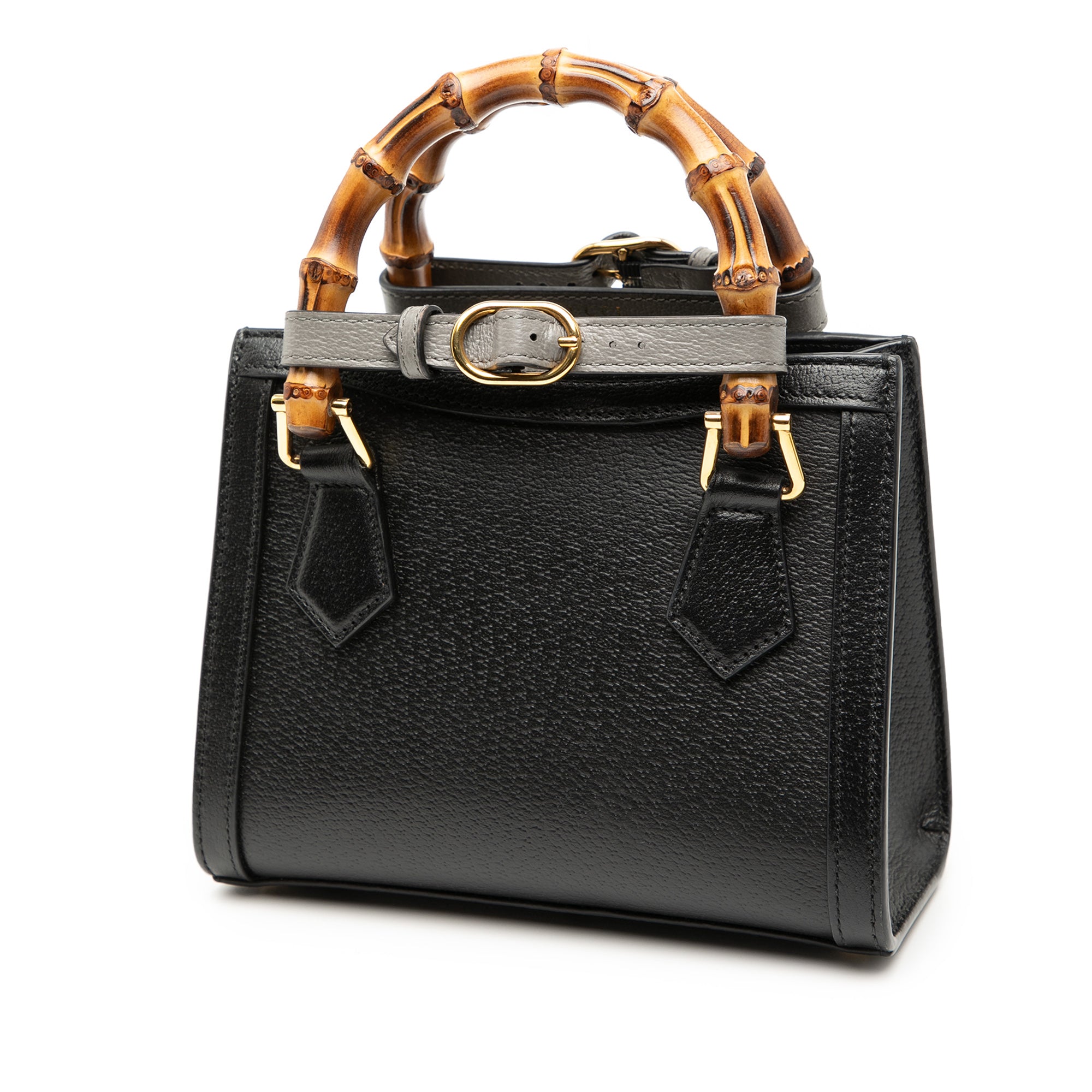 Small Calfskin Bamboo Diana Satchel