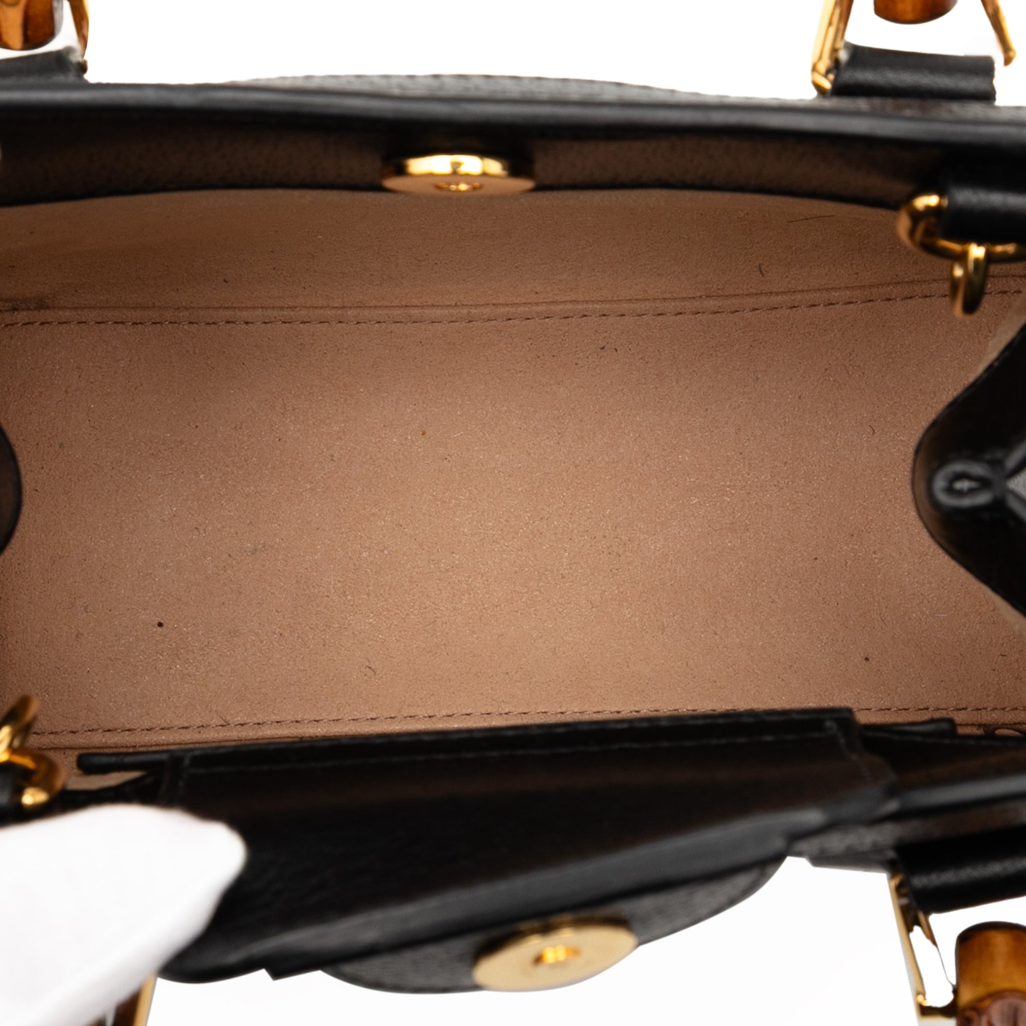 Small Calfskin Bamboo Diana Satchel