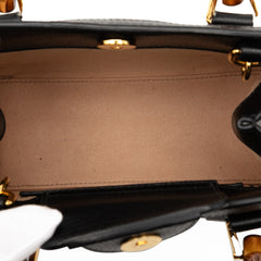 Small Calfskin Bamboo Diana Satchel