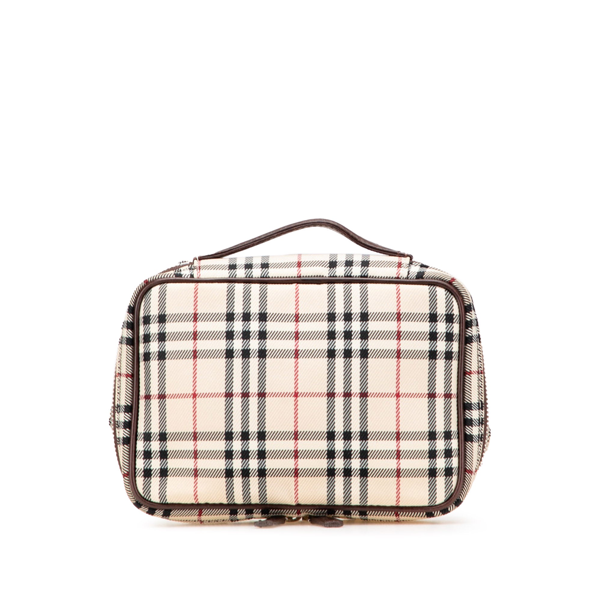 House Check Canvas Vanity Bag