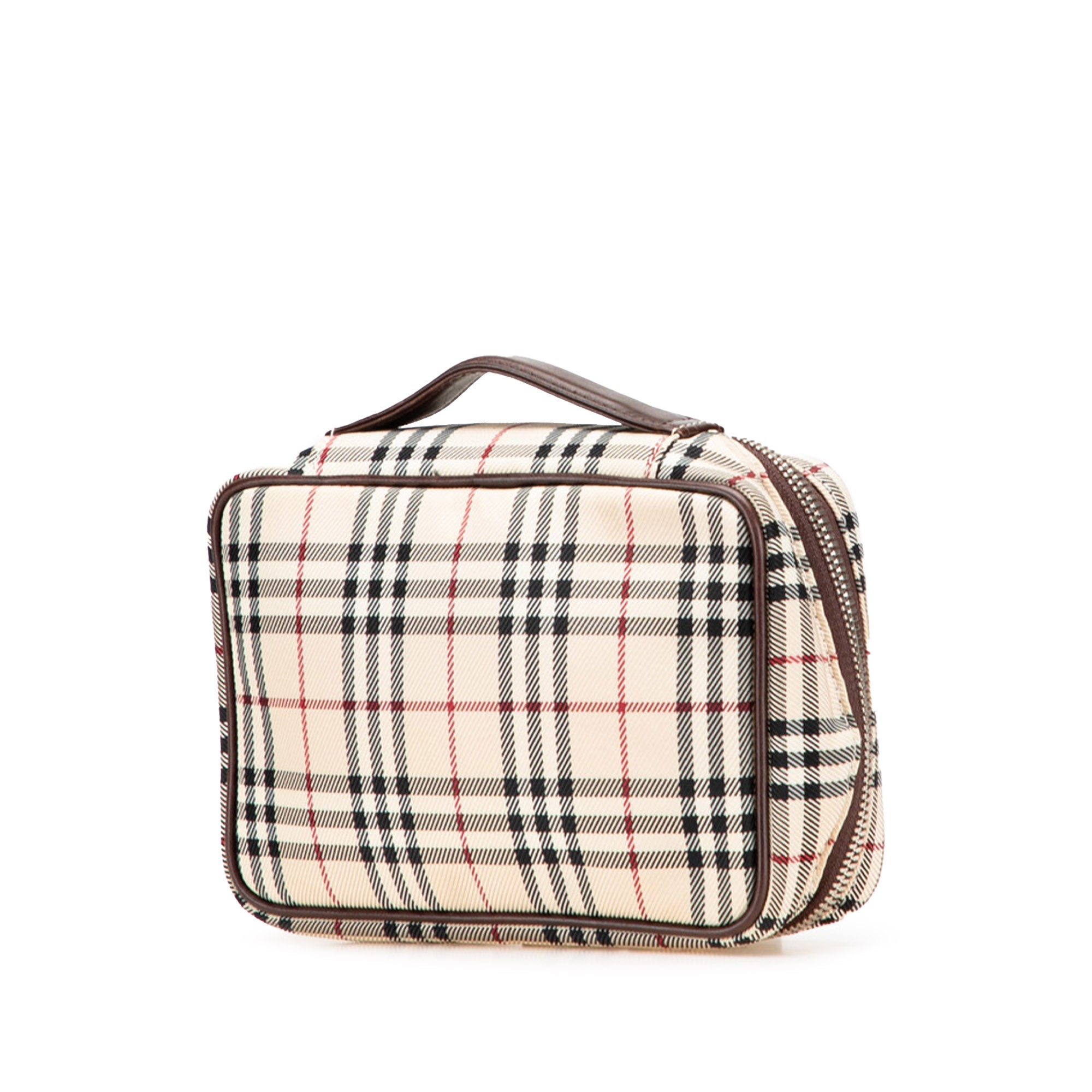 House Check Canvas Vanity Bag