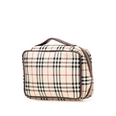 House Check Canvas Vanity Bag