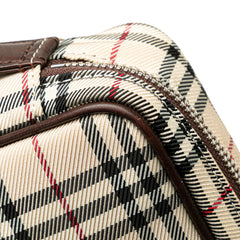 House Check Canvas Vanity Bag