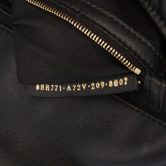 Large Zucca Embossed Leather Baguette Satchel