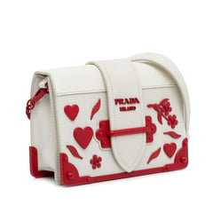 Saffiano Trimmed City Calf Cahier Flower Heart Bag_1