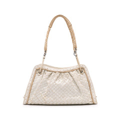 Woven Perforated Leather Shoulder Bag
