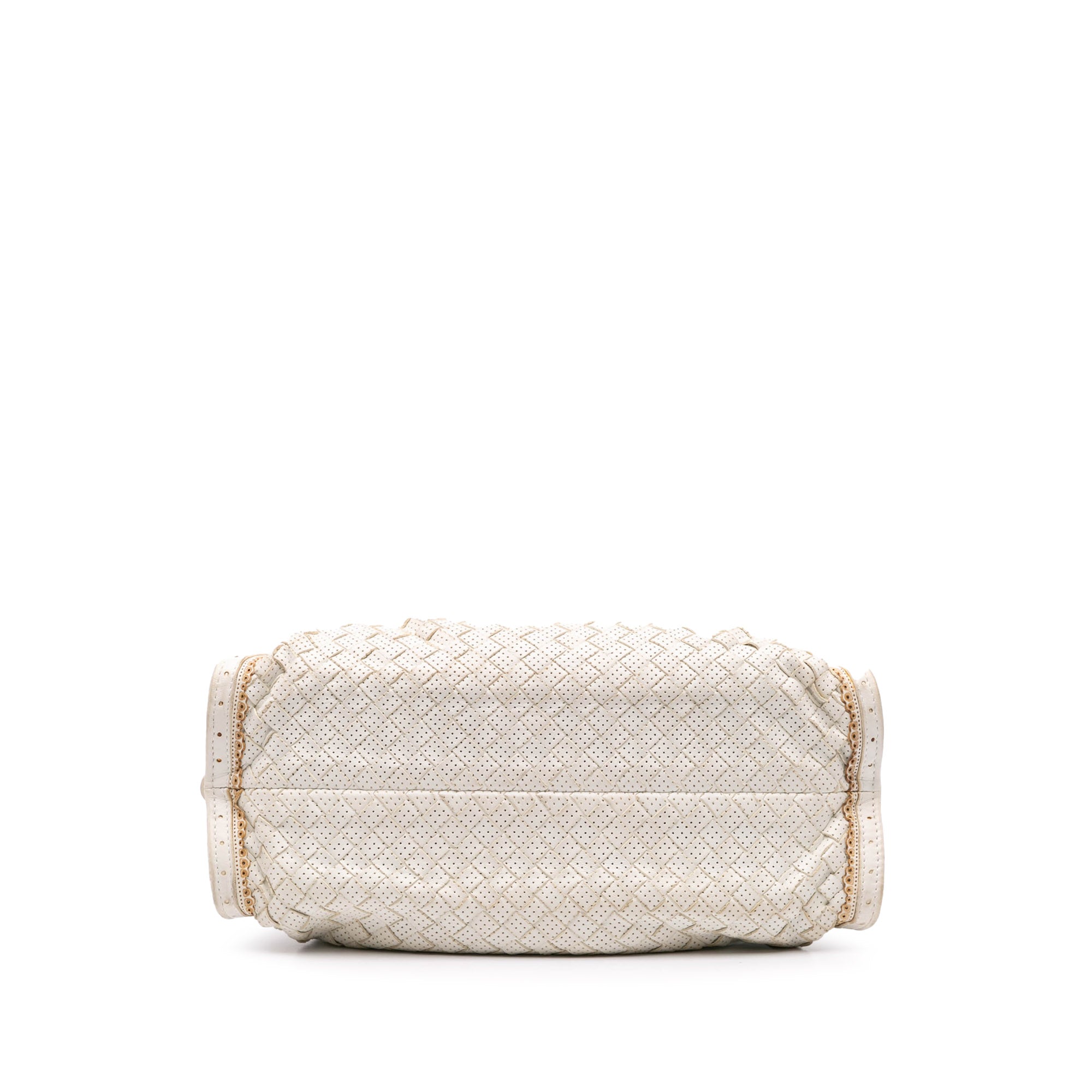 Woven Perforated Leather Shoulder Bag