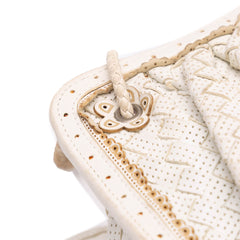 Woven Perforated Leather Shoulder Bag