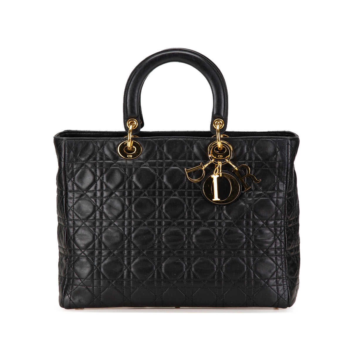 Large Lambskin Cannage Lady Dior