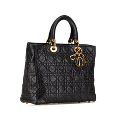 Large Lambskin Cannage Lady Dior