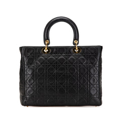 Large Lambskin Cannage Lady Dior