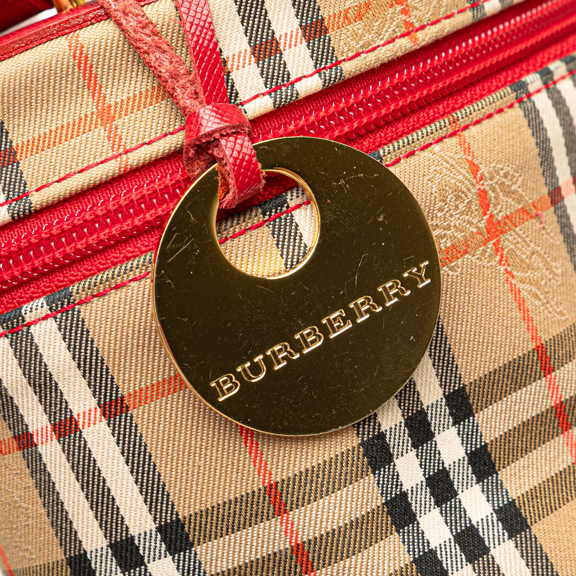 Haymarket Check Canvas Vanity Bag