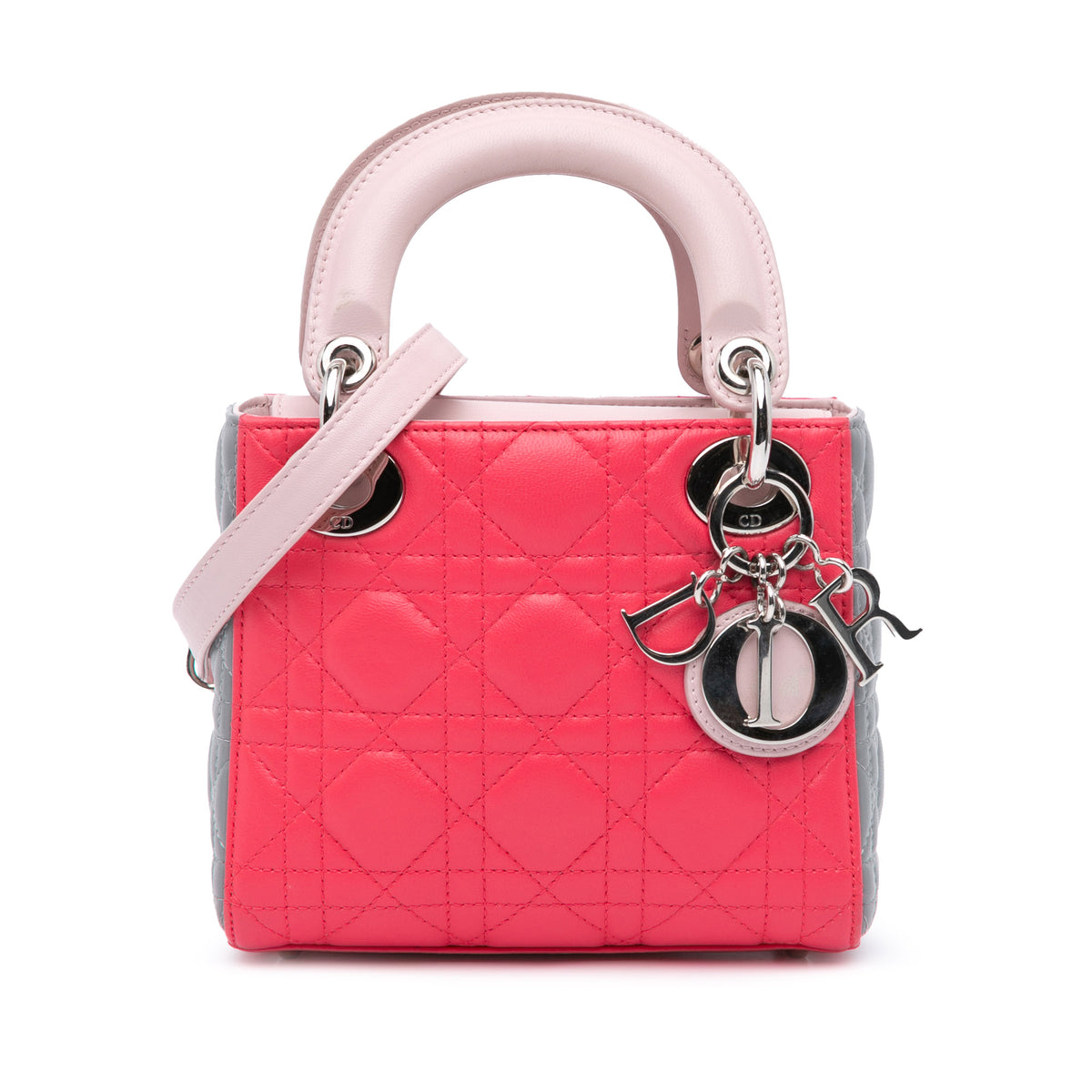 Mini Tricolor Lambskin Cannage Lady Dior