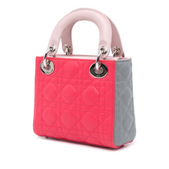 Mini Tricolor Lambskin Cannage Lady Dior