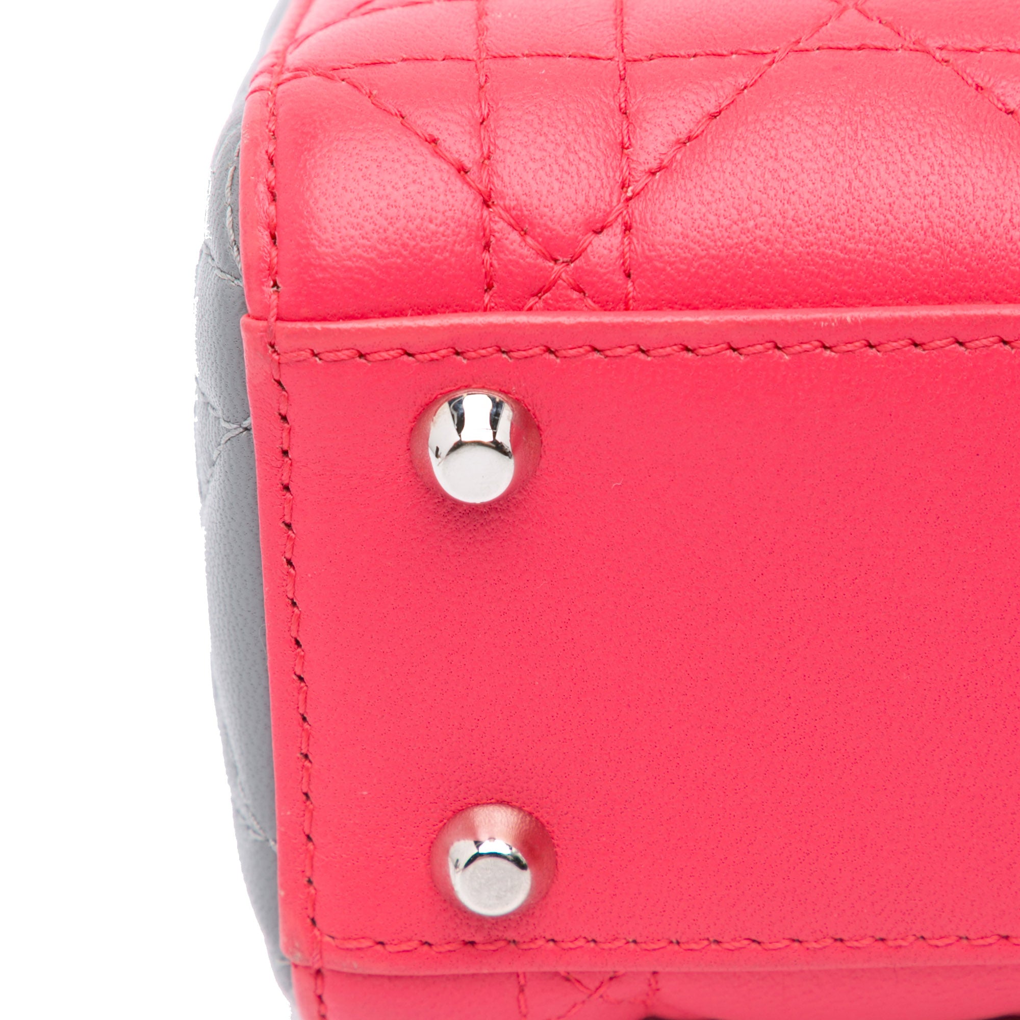 Mini Tricolor Lambskin Cannage Lady Dior