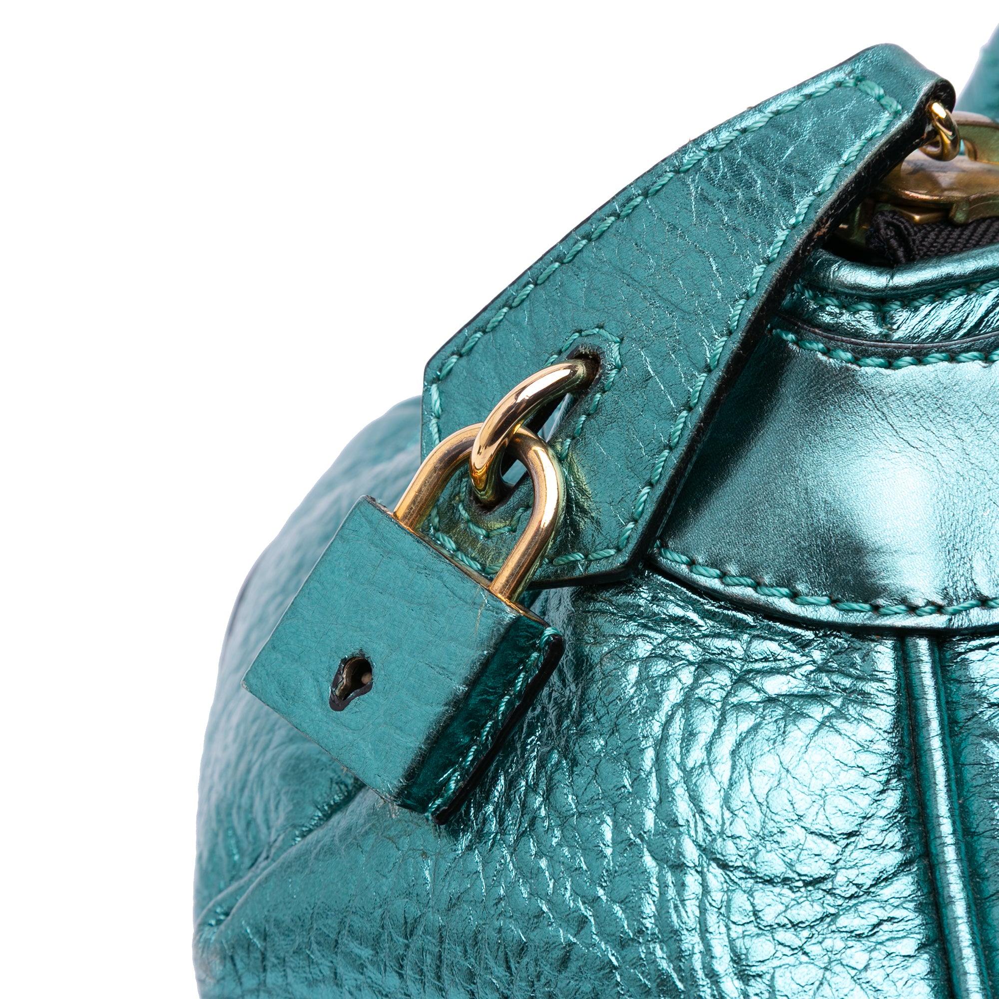 Metallic Calfskin Blaze Handbag