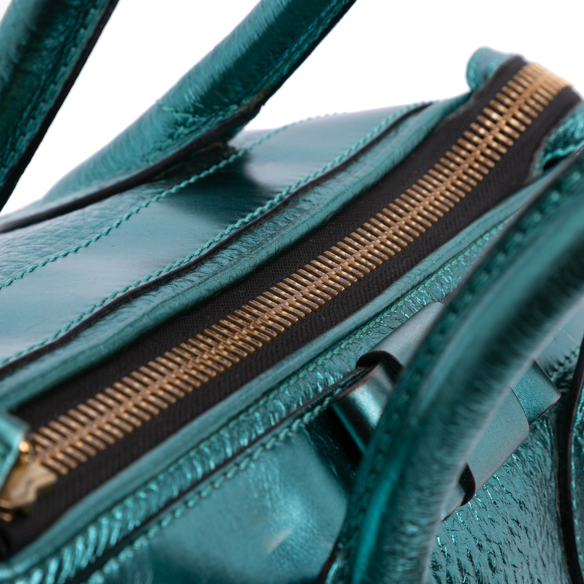 Metallic Calfskin Blaze Handbag