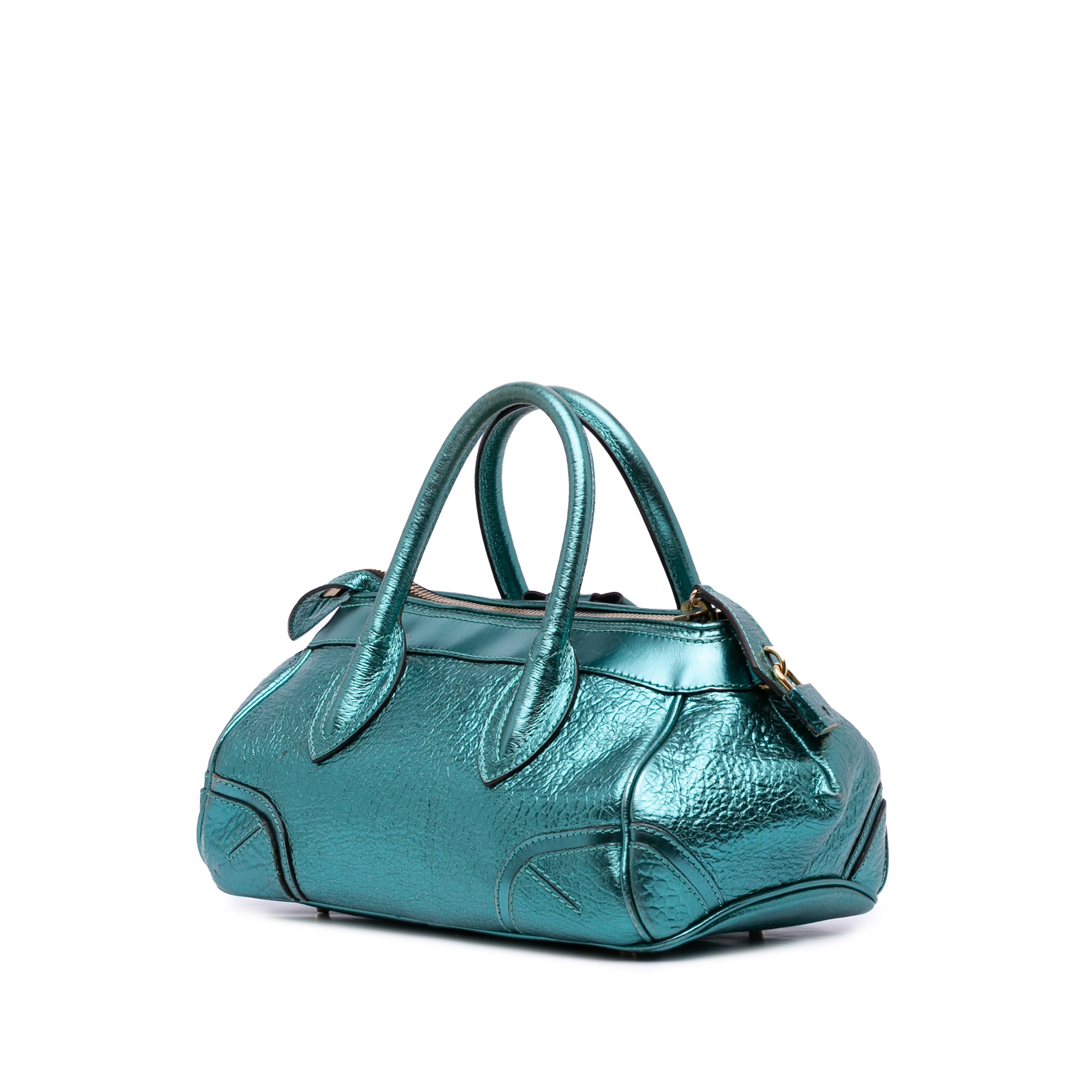 Metallic Calfskin Blaze Handbag