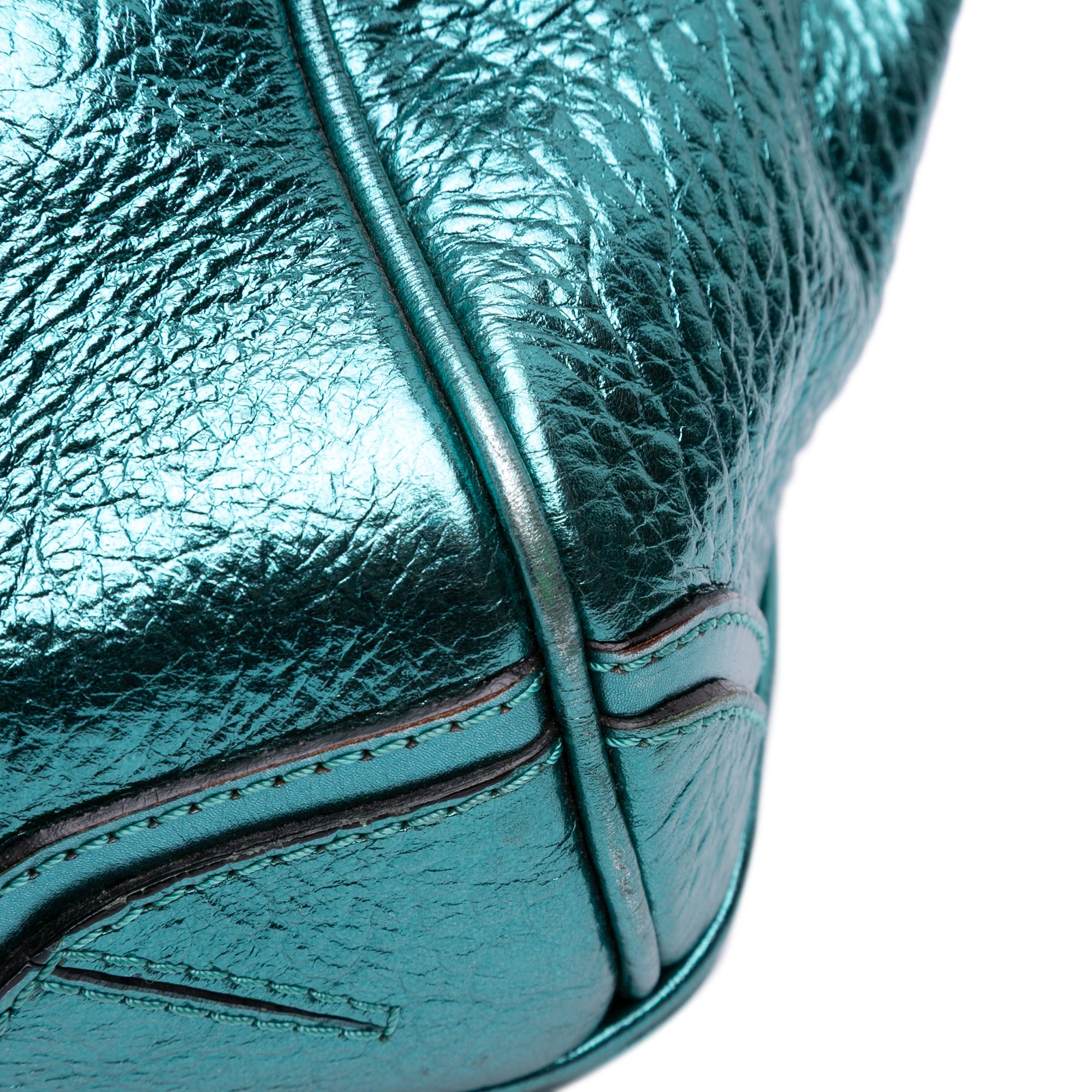 Metallic Calfskin Blaze Handbag