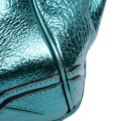 Metallic Calfskin Blaze Handbag