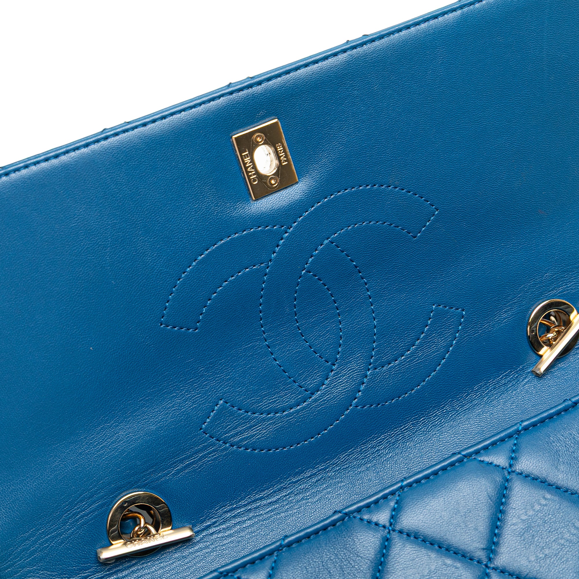 Medium Lambskin Trendy CC Top Handle Bag
