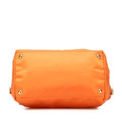 Saffiano Trimmed Tessuto Satchel