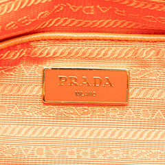 Saffiano Trimmed Tessuto Satchel