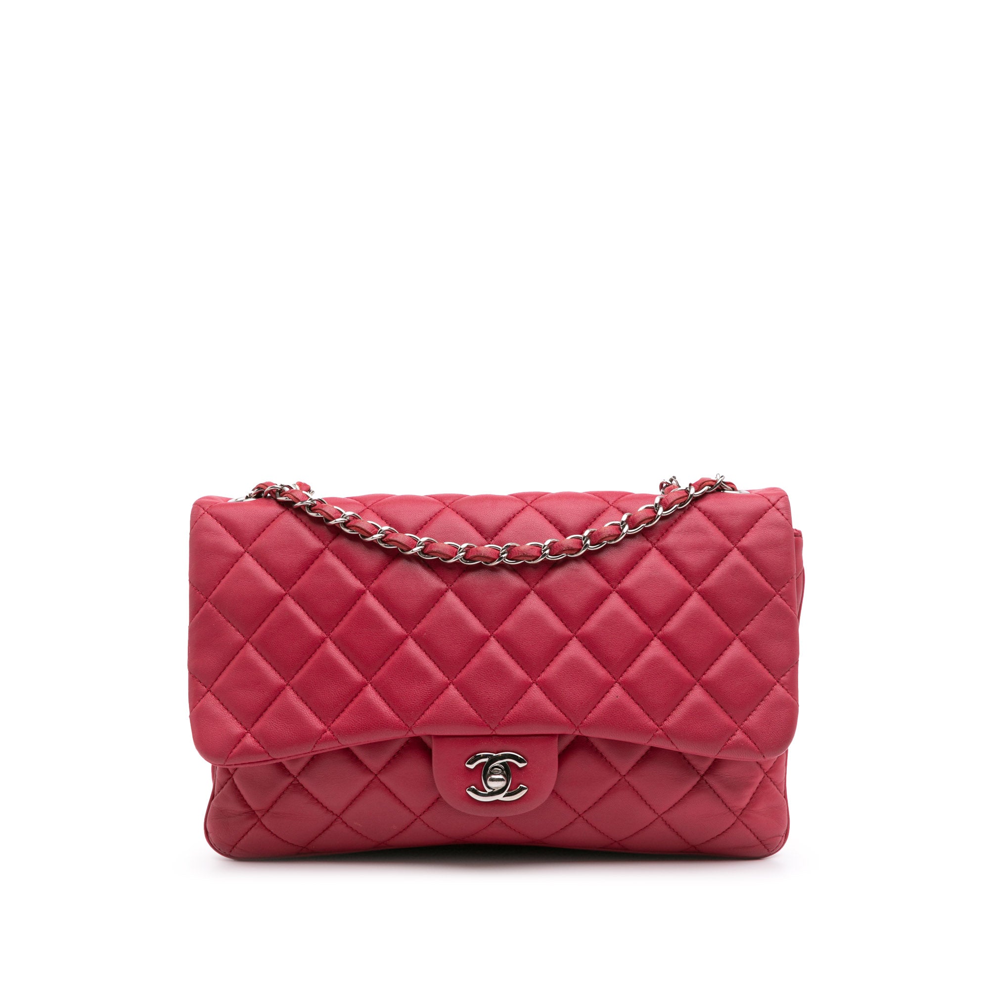 Jumbo Quilted Lambskin 3 Accordion Flap