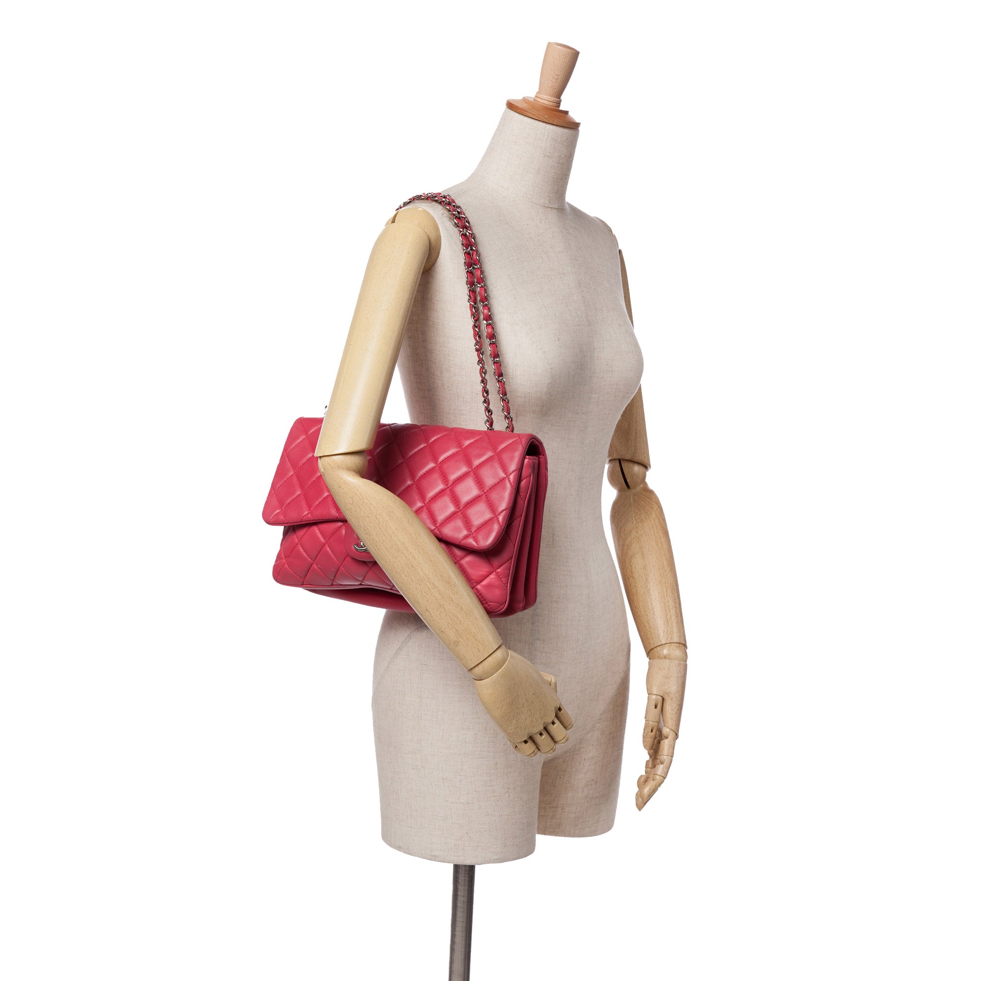Jumbo Quilted Lambskin 3 Accordion Flap