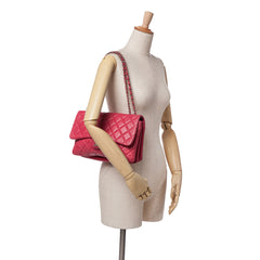 Jumbo Quilted Lambskin 3 Accordion Flap