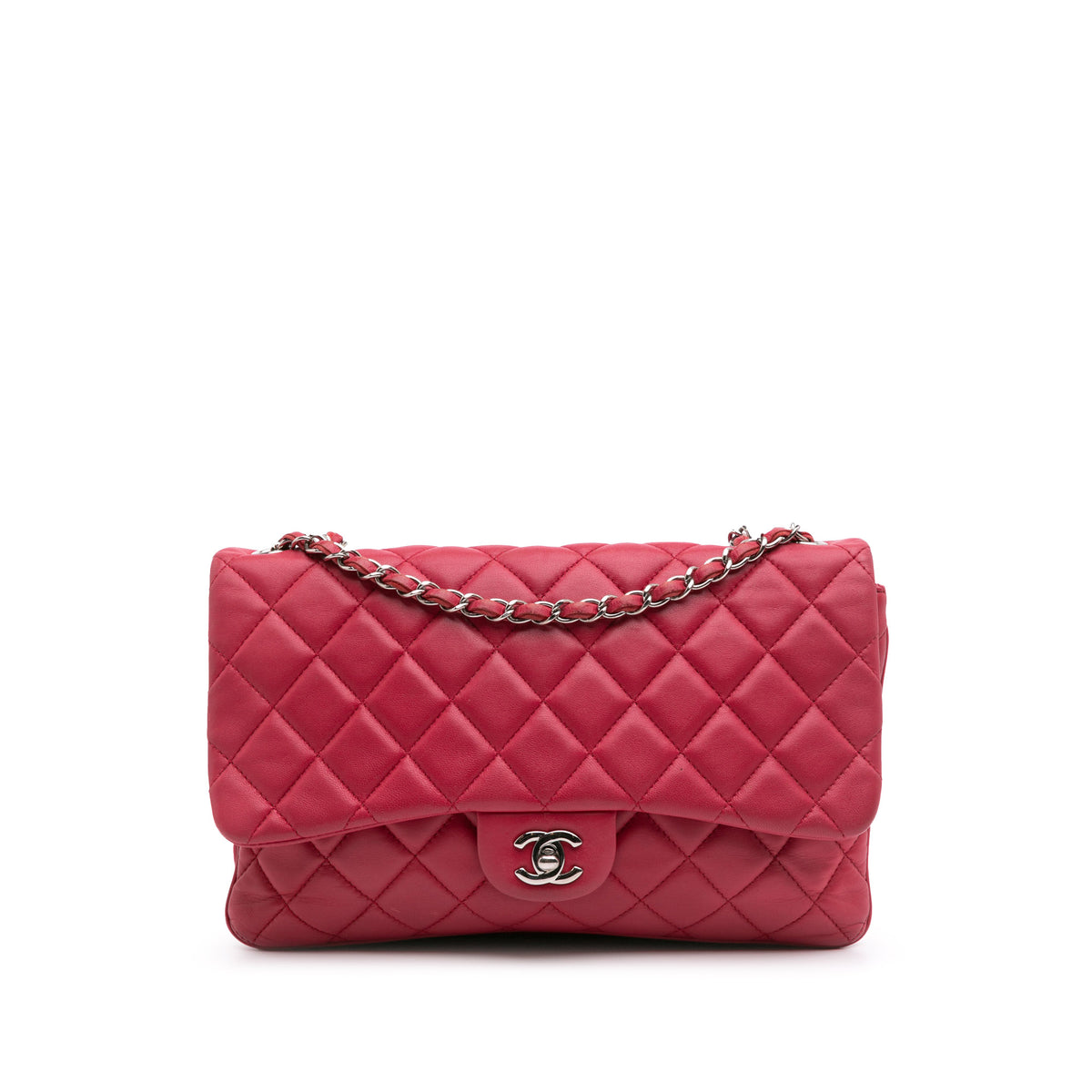 Jumbo Quilted Lambskin 3 Accordion Flap