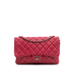 Jumbo Quilted Lambskin 3 Accordion Flap
