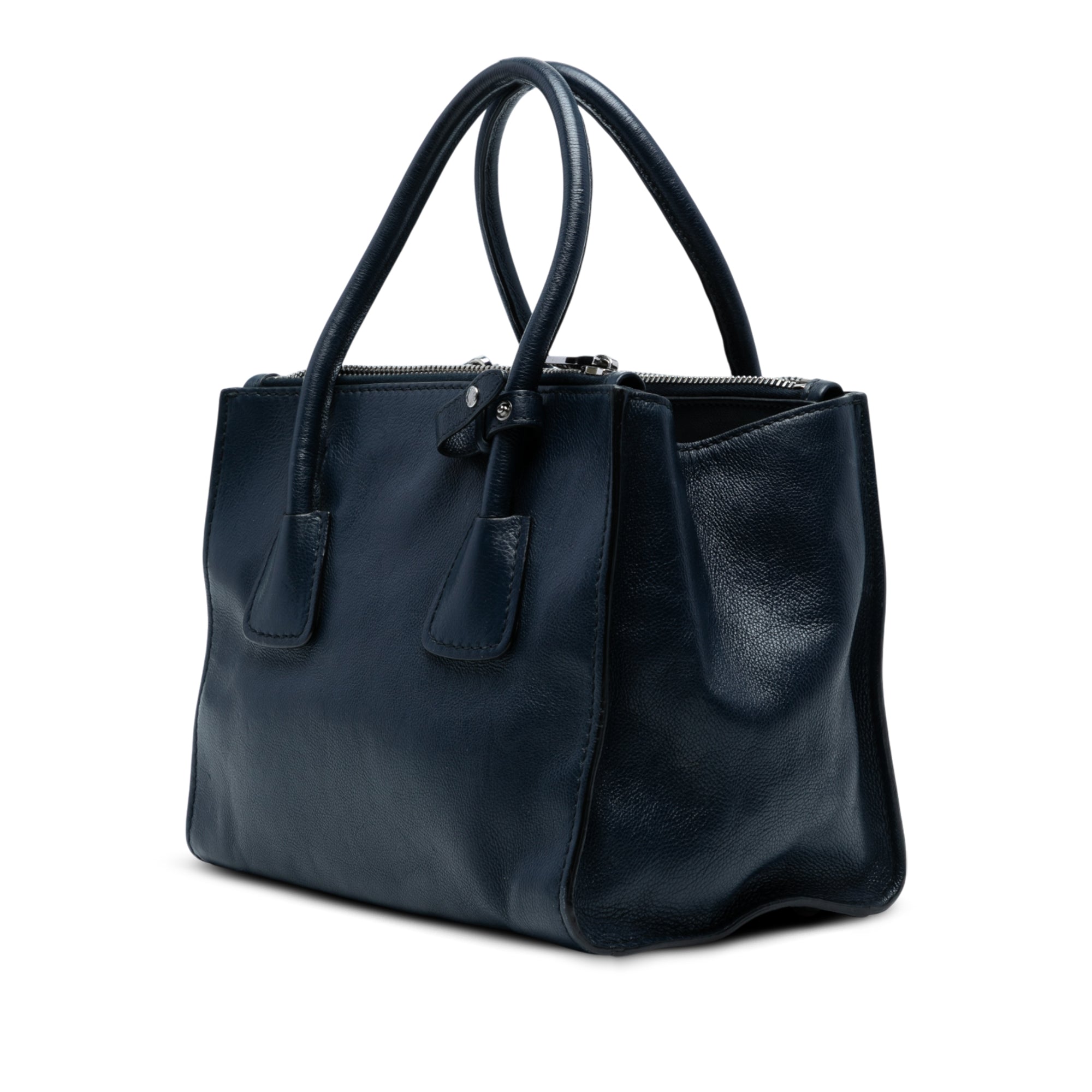 Small Glace Calf Twin Pocket Satchel