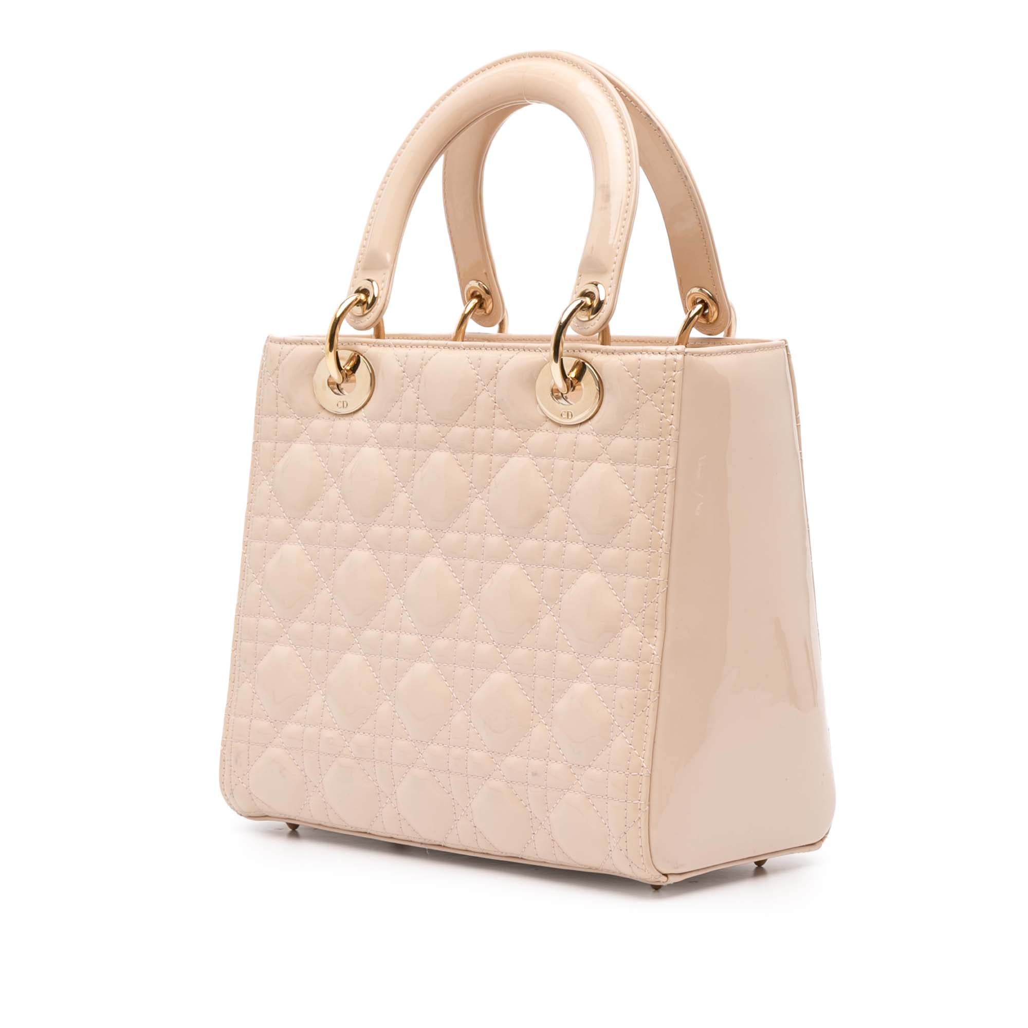 Medium Patent Cannage Lady Dior