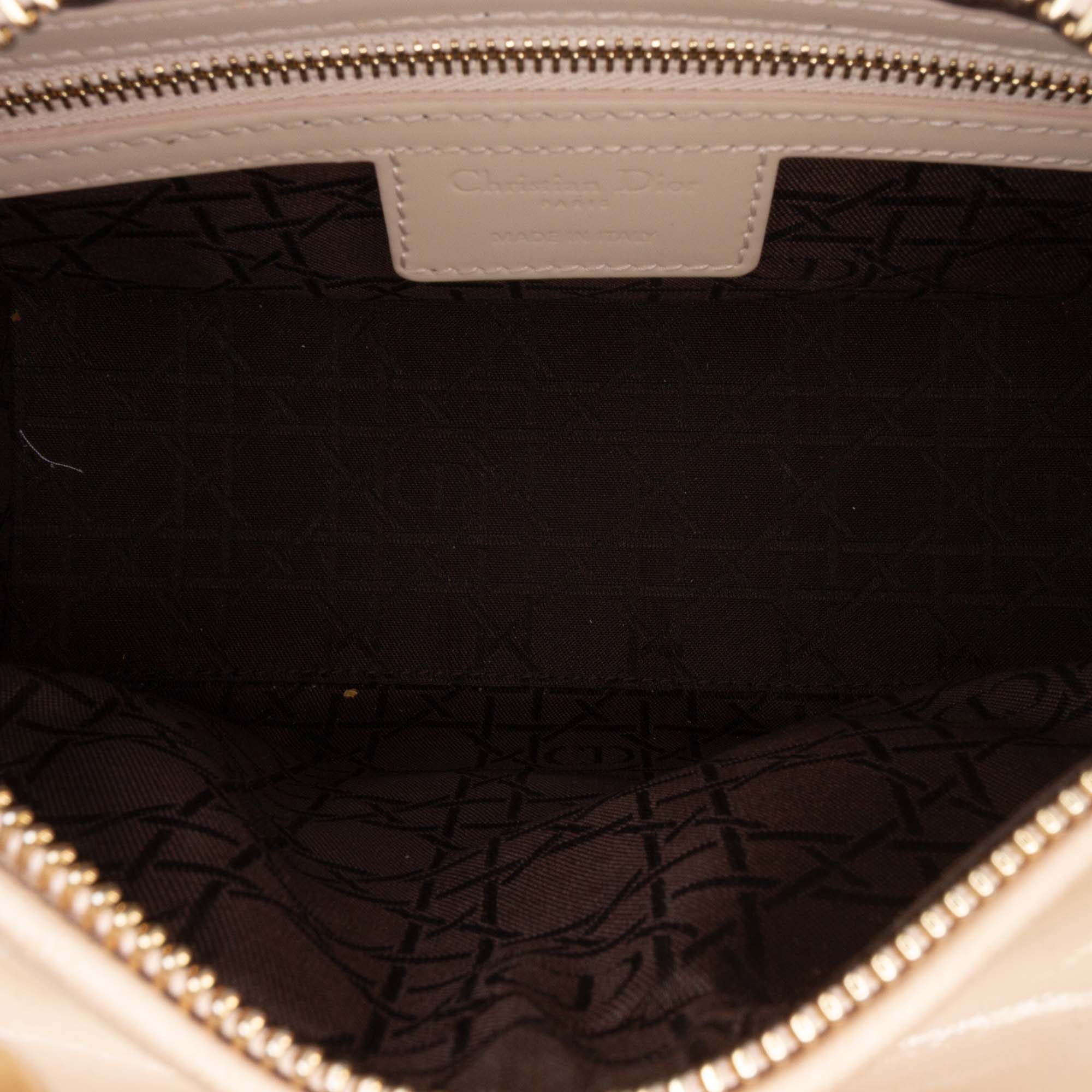 Medium Patent Cannage Lady Dior
