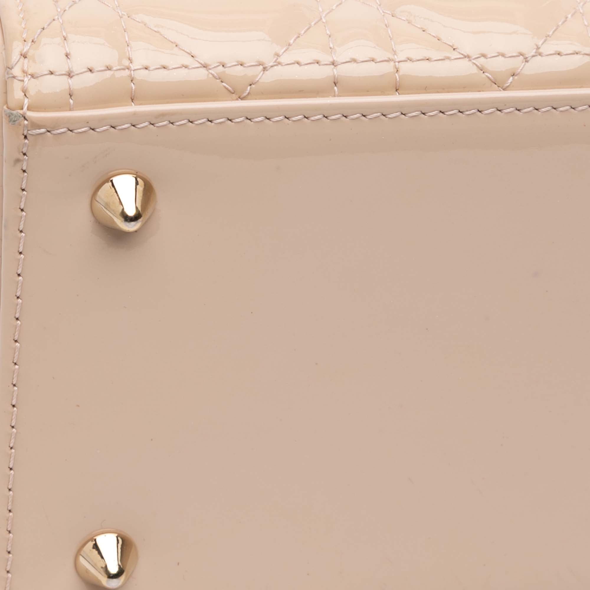 Medium Patent Cannage Lady Dior