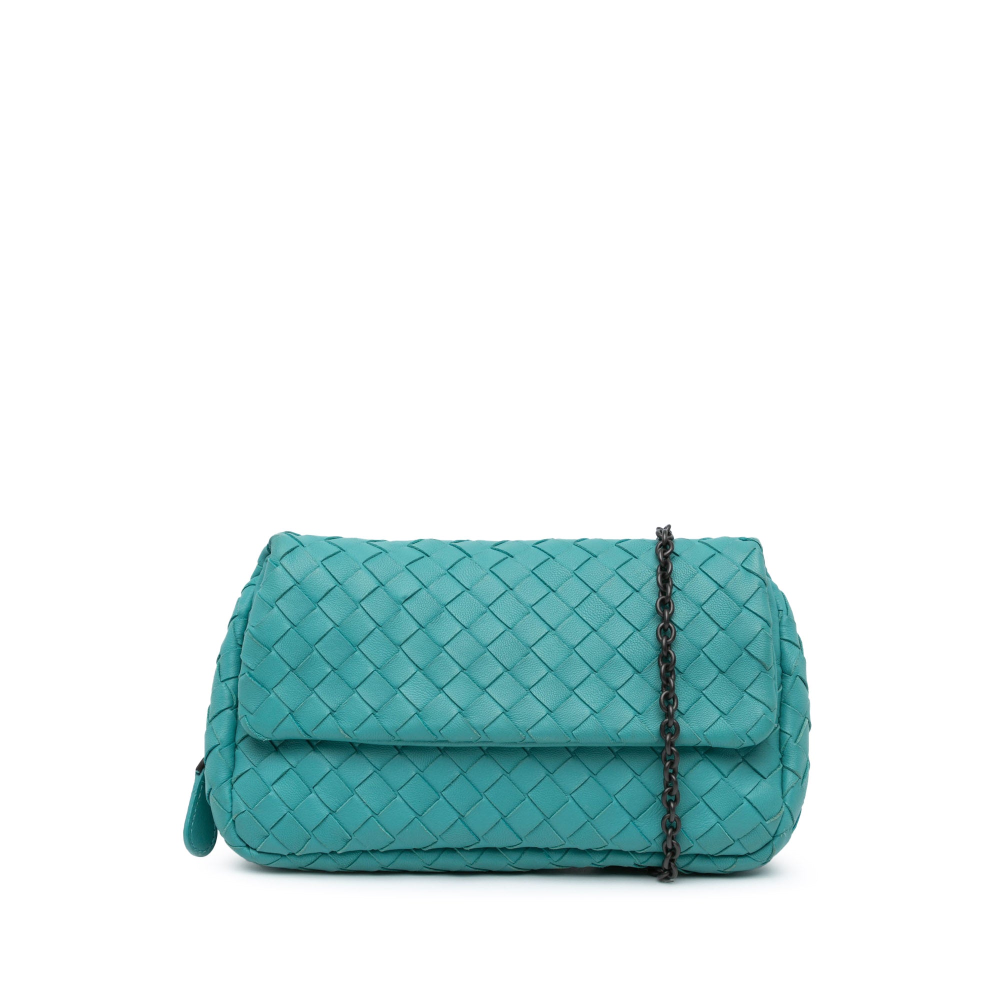 Intrecciato Chain Flap Crossbody