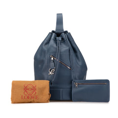 Leather Anton Drawstring Sling Backpack