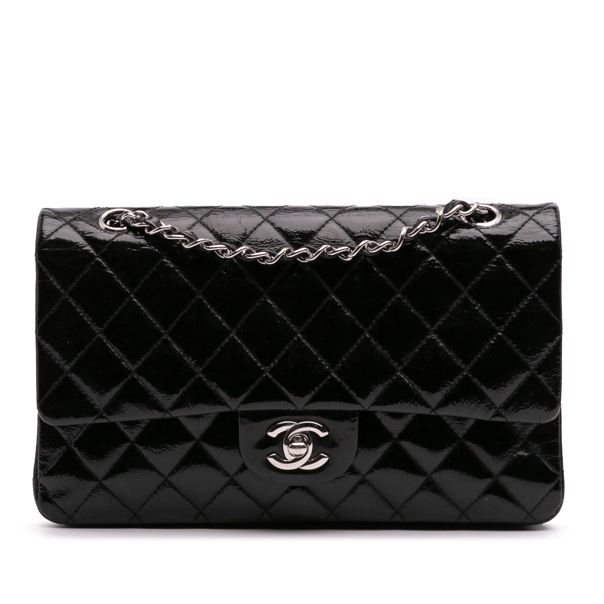 Medium Classic Patent Double Flap